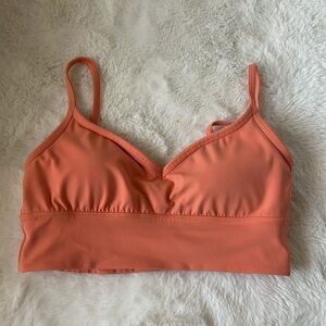 lululemon align sweetheart sports bra peach color size 10